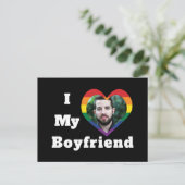 Ik hou van mijn vriend LGBTQ Gay Pride aangepaste  Briefkaart (Staand voorkant)