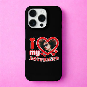 Ik hou van mijn vriend op maat iPhone 16 pro hoesje