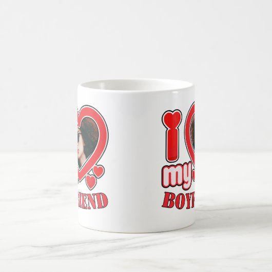 Ik hou van mijn vriend op maat magische mok (Center)