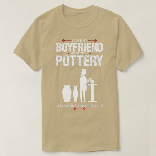 Ik hou van mijn vriend Pottery Grapny Design voor T-shirt (Design voorkant)