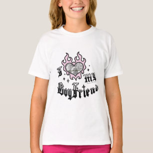 Ik hou van mijn vriend - Roze - DingusDesign T-shirt