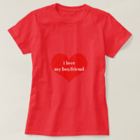 Ik hou van mijn vriend Schattige Hart Rood Wit Cus