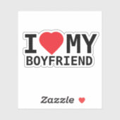 Ik hou van mijn vriend sticker (Vel)