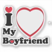 Ik hou van mijn vriend sticker (Voorkant)