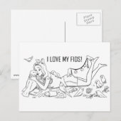 Ik hou van mijn vrienden briefkaart (Voorkant / Achterkant)