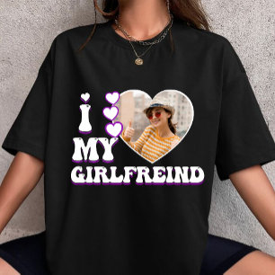 ik hou van mijn vriendin aangepaste eigen foto lie t-shirt