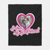 Ik hou van mijn Vriendin Aangepaste foto Fleece Deken (Voorkant)