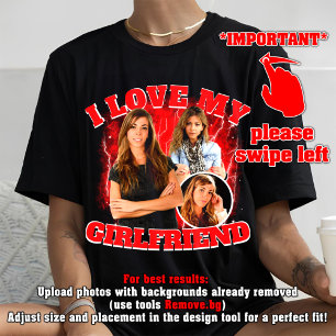 Ik hou van mijn vriendin aangepaste Valentijnsdag T-shirt