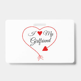 " ik hou van mijn vriendin " badge