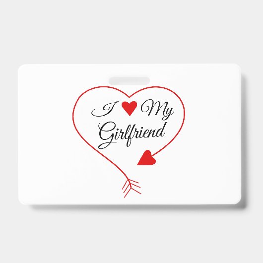 " ik hou van mijn vriendin " badge (Voorzijde)