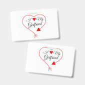 " ik hou van mijn vriendin " badge (Voor- en achterkant)