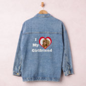 Ik hou van mijn Vriendin Bae Aangepaste Foto Denim Jacket (Hangar)