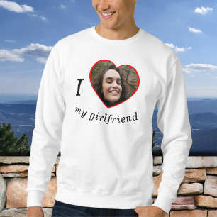 Ik hou van mijn Vriendin Boyvriend Custom Foto Tex Trui