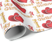 Ik hou van mijn vriendin cadeaupapier (Rol Hoek)