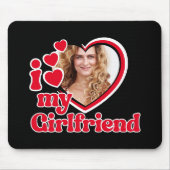 Ik hou van mijn Vriendin Custom Black Muismat (Voorkant)