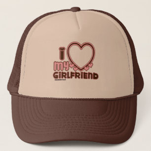 Ik hou van mijn vriendin Custom Trucker Hoed Pet