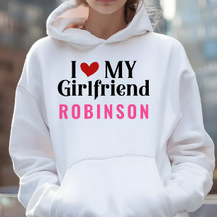 Ik hou van mijn Vriendin Elegant wit Hoodie