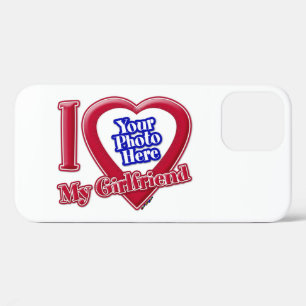 Ik hou van mijn Vriendin Foto Red Heart iPhone 12 Hoesje