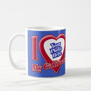 Ik hou van mijn Vriendin Foto Red Heart D R Blue Koffiemok