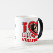 Ik hou van mijn Vriendin gepersonaliseerde foto te Magische Mok (Voorkant rechts)