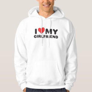 Ik hou van mijn vriendin GF ik hart mijn vriendin Hoodie