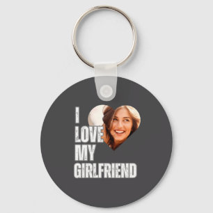 Ik hou van mijn vriendin Hart Foto Vriend Geschenk Sleutelhanger