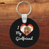 Ik hou van mijn vriendin Lesbische trots aangepast Sleutelhanger (Voorkant)