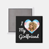 Ik hou van mijn Vriendin LGBT Trans Pride Custom P Magneet (Voorkant / Achterkant)