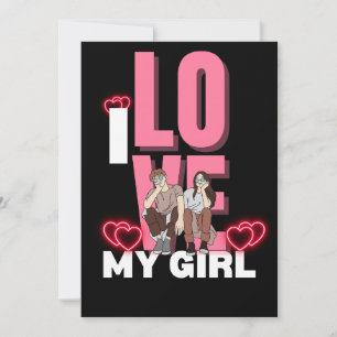 Ik hou van mijn vriendin op maat  kaart