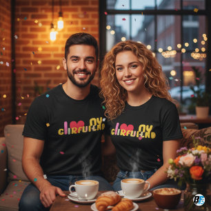 Ik hou van mijn Vriendin op maat   Minimalistische T-shirt