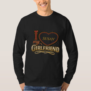 Ik hou van mijn vriendin op maat t-shirt