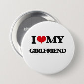 Ik hou van mijn Vriendin Ronde Button 7,6 Cm (Voorkant /achterkant)