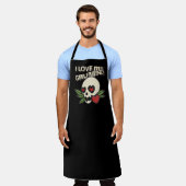 Ik hou van mijn Vriendin schedel hart paar Schort (Gedragen)