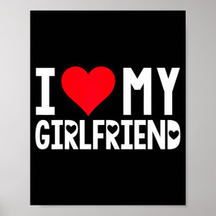 Ik hou van mijn vriendin shirt ik hart vriendin li poster