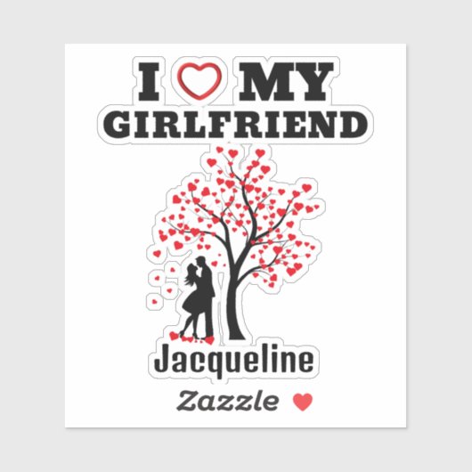 Ik hou van mijn Vriendin Sticker (Vel)