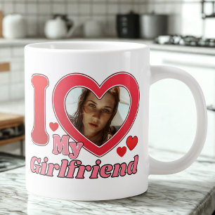 Ik hou van mijn Vriendin vriend vrouw man foto Extra Grote Beker