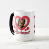 Ik hou van mijn Vriendin vriend vrouw man foto Magische Mok (Voorkant links)