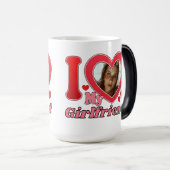 Ik hou van mijn Vriendin vriend vrouw man foto Magische Mok (Voorkant rechts)