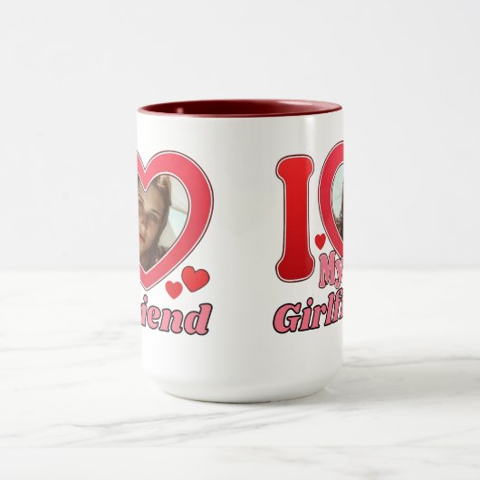 Ik hou van mijn Vriendin vriend vrouw man foto Mok (Midden)