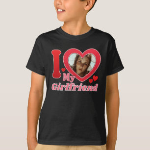 Ik hou van mijn Vriendin vriend vrouw man foto T-shirt
