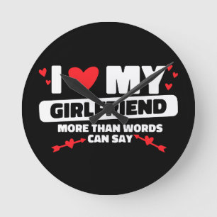 Ik hou van mijn vriendinnen hart ronde klok