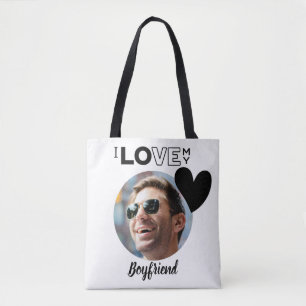 Ik hou van mijn VRIENDJE Foto Cadeau Echtgenoot Ve Draagtas