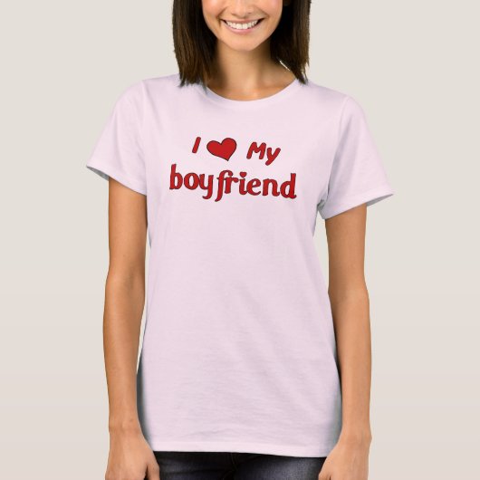 Ik hou van mijn vriendje T-shirt (Voorkant)