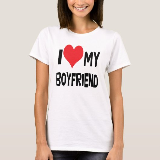 Ik hou van mijn vriendje. t-shirt (Voorkant)