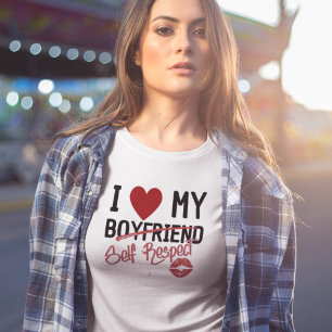 Ik hou van mijn vriendje Zelfrespect Breuk licht T-shirt