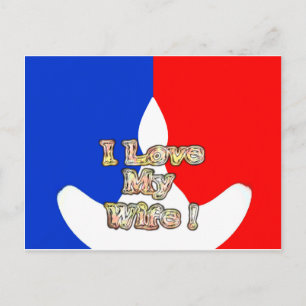"Ik hou van mijn vrouw" Art Print Briefkaart