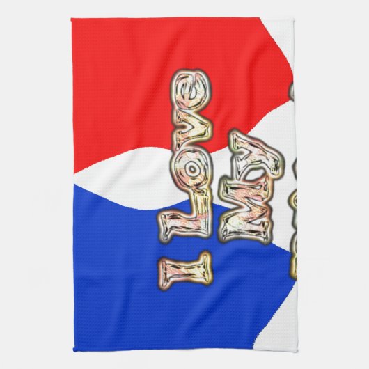 "Ik hou van mijn vrouw" Art Print Theedoek (Verticaal)