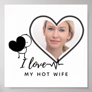 Ik hou van mijn VROUW - Beste vriend Persoonlijke  Poster