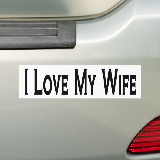 Ik hou van mijn vrouw bumpersticker (Op auto)