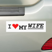 ik hou van mijn vrouw bumpersticker (Op auto)